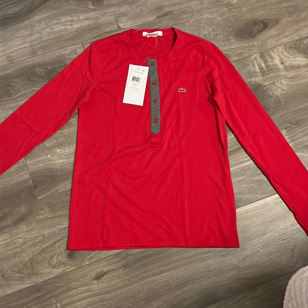 Lacoste long sleeve button t-shirt